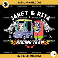 Janet And Rita Racing Team PNG, Bluey And Bingo Grannies Racing PNG