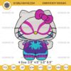 Hello Kitty Spider-Woman Embroidery Designs, Hello Kitty Gwen Stacy Embroidery Design Files