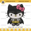 Hello Kitty Batman Embroidery Designs, Hello Kitty Superhero Embroidery Design Files