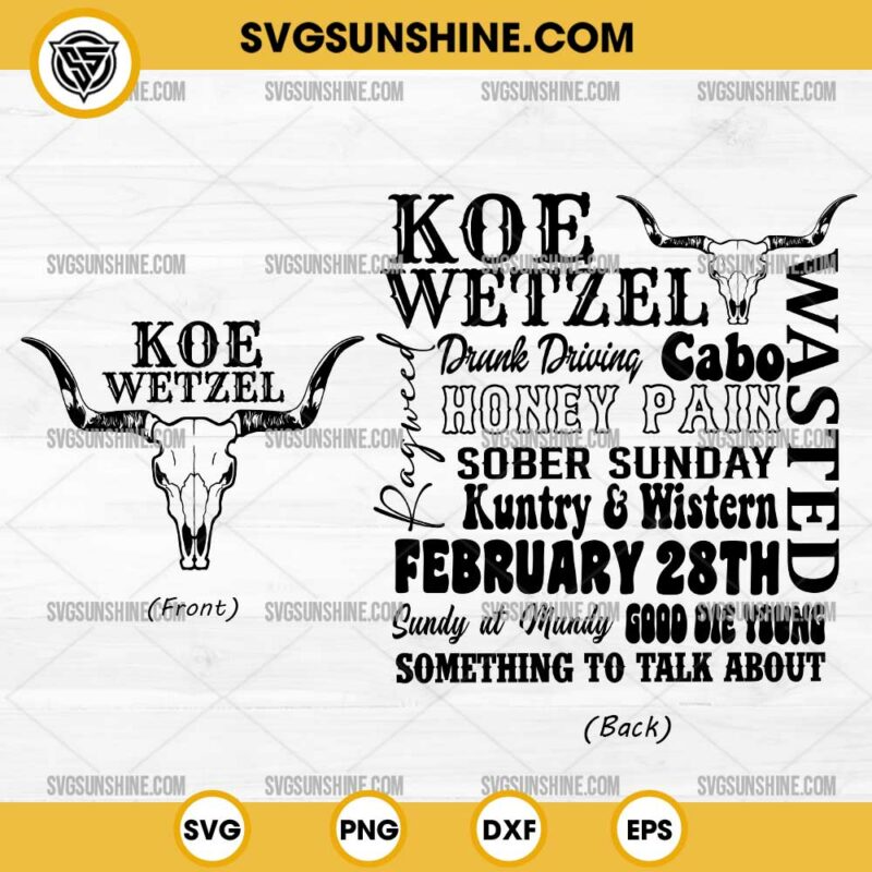 Koe Wetzel SVG, Koe Wetzel Songs SVG PNG DXF EPS