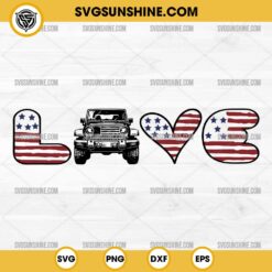 Love Off Road Car SVG, Offroad SVG, American Flag Offroad SVG
