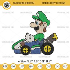 Luigi Super Mario Embroidery Design