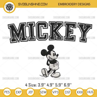 Mickey Embroidery Design, Mickey Machine Embroidery Designs