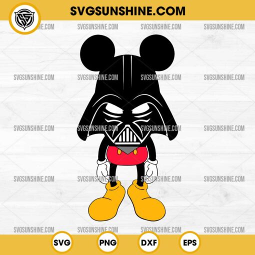 Mickey Mouse Darth Vader SVG, Mickey Star Wars SVG PNG
