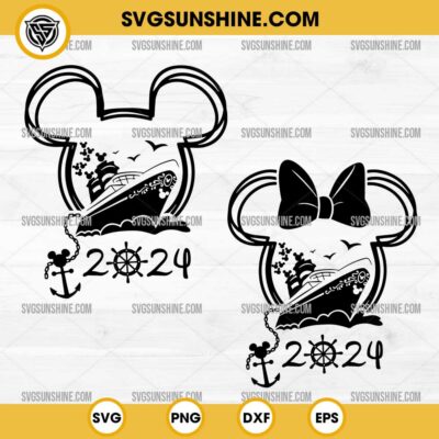 Mickey Minnie Mouse Cruise 2024 SVG, Disney Cruise 2024 SVG Bundle