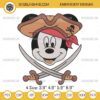 Pirate Mickey Mouse Embroidery Design Files