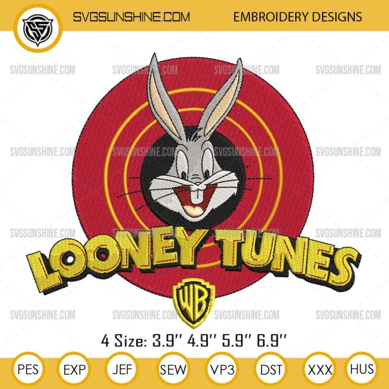 Bugs Bunny Looney Tunes Embroidery Design Files