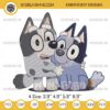 Muffin And Socks Embroidery Files, Bluey Muffin Embroidery Designs