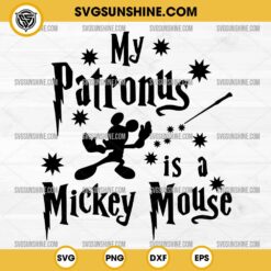 Mickey Mouse Harry Potter SVG, My Patronus is a Mickey Mouse SVG, Wizard Mouse SVG