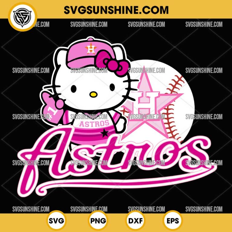 Pink Hello Kitty Houston Astros SVG PNG Vector Clipart