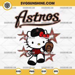 Hello Kitty Astros Star Logo SVG, Hello Kitty Baseball SVG, Hello Kitty Houston Astros SVG