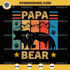 Papa Bear Svg, Father's Day Svg, Dad Bear Svg