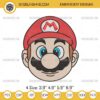 Super Mario Head Embroidery Design, Nintendo Embroidery Files