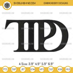 Taylor Swift TTPD Embroidery Design, The Tortured Poets Department Logo Embroidery Files