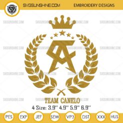 Team Canelo Embroidery Design Files