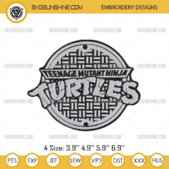 Teenage Mutant Ninja Turtles Logo Embroidery Design Files