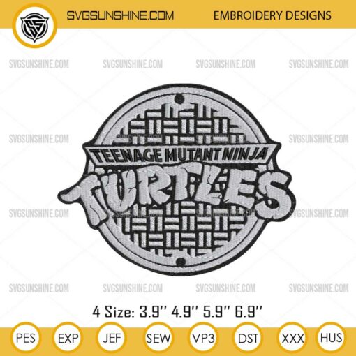 Teenage Mutant Ninja Turtles Logo Embroidery Design Files