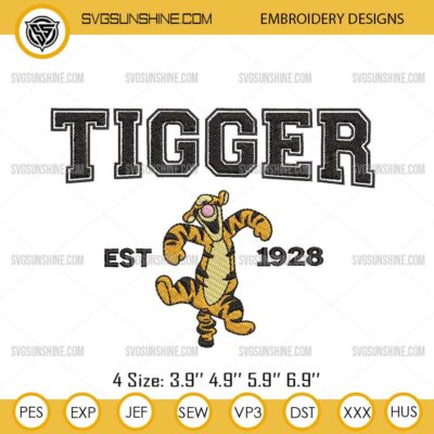 Disney Tigger Embroidery Design, Winnie the Pooh Embroidery Designs Files