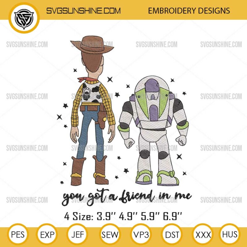 Disney Toy Story Buzz Lightyear and Woody Embroidery Designs, You Got A ...