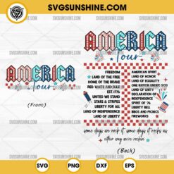 America Tour SVG, 4th of July SVG, 1776 Independence Day SVG, Patriotic Freedom SVG, America SVG, USA SVG