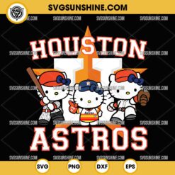 Houston Astros Hello Kitty Baseball SVG, Hello Kitty Houston Astros SVG PNG Vector Clipart