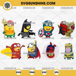 Despicable Me Minions Superheroes SVG Bundle, Minions Marvel and DC Superheroes SVG, Minions Superman SVG PNG Vector Clipart
