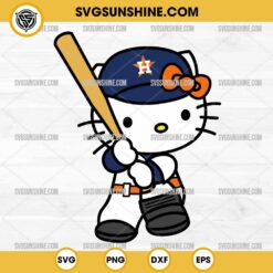 Houston Astros Hello Kitty SVG PNG, Astros Hello Kitty SVG, Hello Kitty Astros Baseball SVG