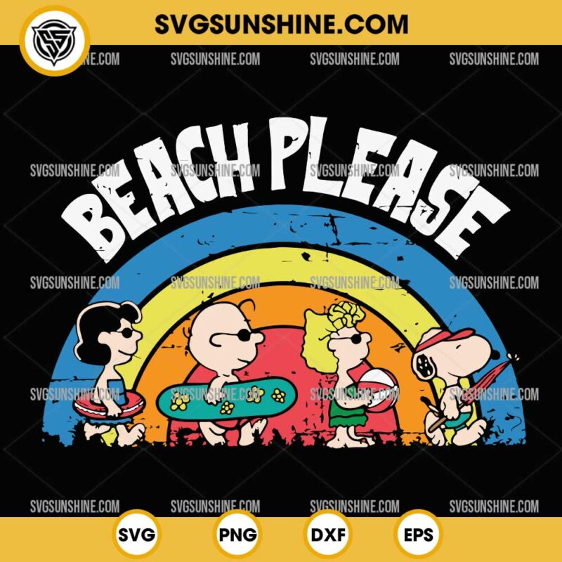 Peanuts Snoopy Beach Please SVG, Peanuts Charlie Brown Lucy van Pelt ...