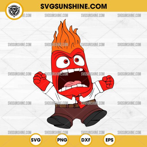 Anger Inside Out 2 SVG PNG, Anger Silhouette, Anger Clipart