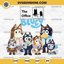 The Office Bluey SVG PNG, Bluey The Office Tv Show Characters SVG