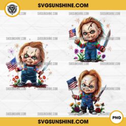 Chucky 4th Of July PNG Bundle, Horror 4th Of July PNG, Chucky Independence Day PNG Sublimation Designs