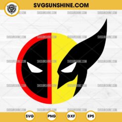 Deadpool And Wolverine SVG Cut File, Deadpool Face SVG, Wolverine Face SVG
