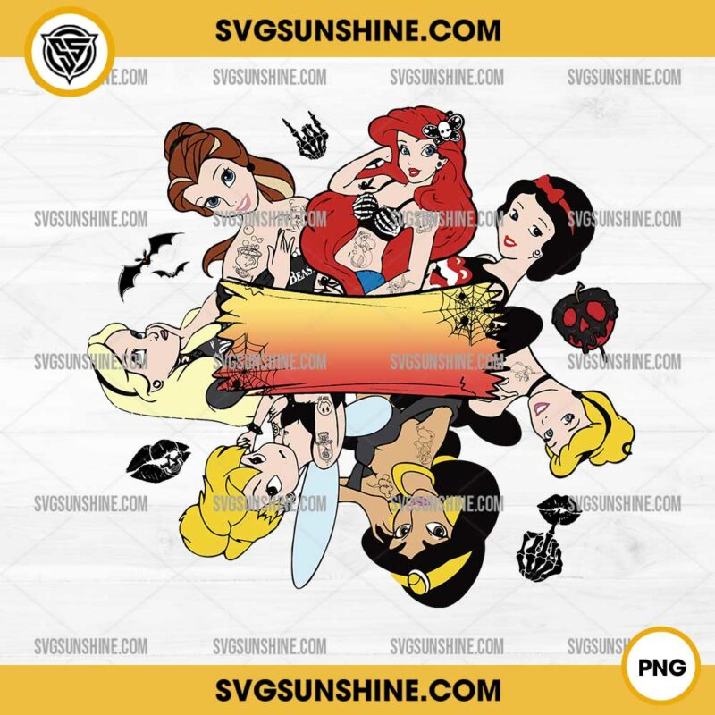 Disney Princess Personalized Halloween Png, Disney Princess Halloween Png