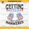 Getting Star Spangled Hammered Svg Png, Funny Skull Hand 4th Of July Svg