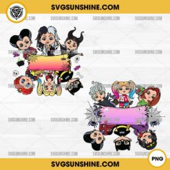 Disney Villains Personalized Halloween Png, Disney Villains Png, Custom Name Halloween Png