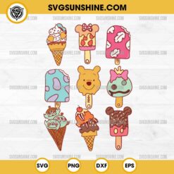 Disney Ice Cream SVG, Mouse Ice Cream SVG, Disney Summer Snack SVG