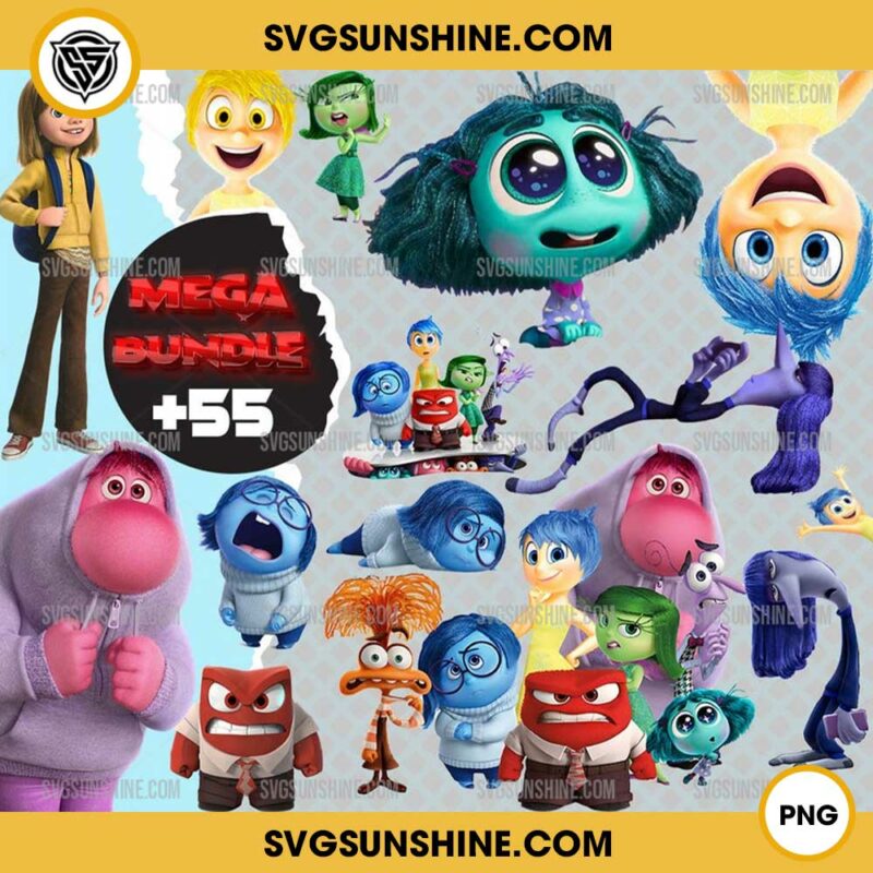 55+ Inside Out 2 Clipart PNG Bundle, Inside Out 2 PNG Digital Download