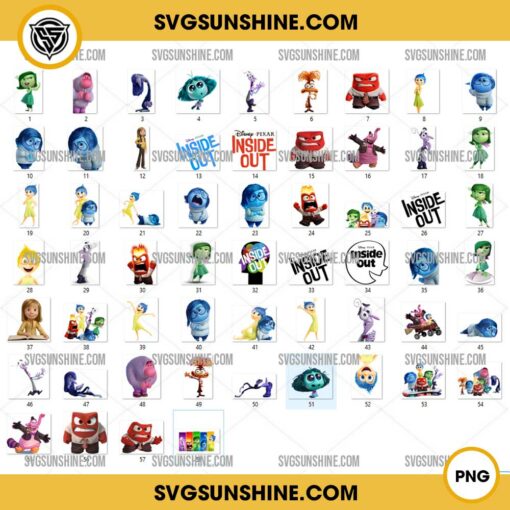 55+ Inside Out 2 Clipart PNG Bundle, Inside Out 2 PNG Digital Download