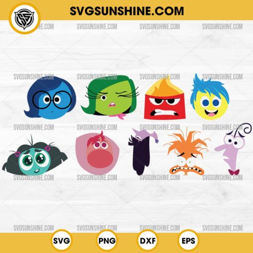 Inside Out 2 SVG Bundle, Inside Out 2 SVG PNG Files, Inside Out SVG 9 Clipart