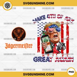 Trump Jagermeister Alcohol PNG, Trump Jagermeister Make 4th Of July Great Again PNG