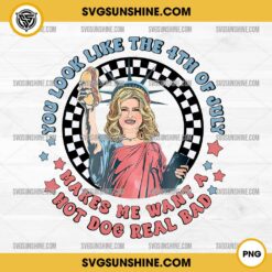 Jennifer Coolidge 4th Of July Quote PNG, Legally Blonde 4th Of July PNG, Makes me want a hot dog real bad PNG