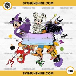 Personalized Disney Halloween Png, Mickey And Friends Halloween Banner Png, Personalized Kid Name Halloween Png