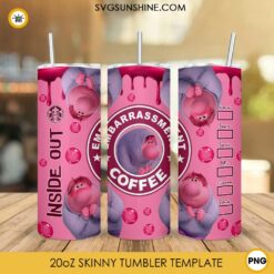 Inside Out 2 Embarrassment Coffee 20oz Tumbler Wrap PNG File