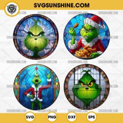 Grinch Stained Glass PNG, Christmas Grinch Stained Glass PNG Clipart Digital Download