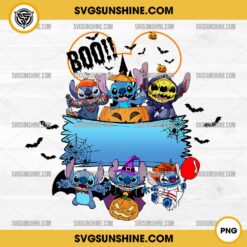 Personalized Stitch Halloween PNG, Custom Kid Name Halloween PNG, Stitch Horror Characters PNG