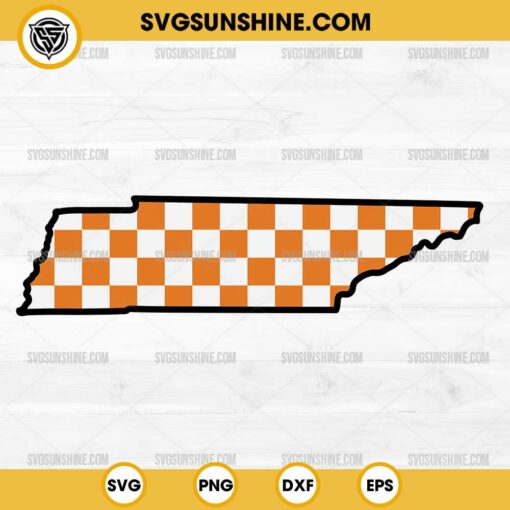Tennessee Checkerboard SVG, Map Tennessee State SVG, Tennessee Checkered State SVG