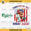 Trump Carlsberg Beer PNG, Donald Trump Beer PNG, Carlsberg Beer 4th Of July PNG