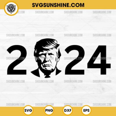 Silhouette Trump 2024 SVG PNG