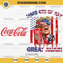 Donald Trump Coca-Cola PNG, Trump Coca-Cola Make 4th Of July Great Again PNG
