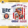 Trump Miller Lite Beer PNG, Make 4th Of July Great Again PNG